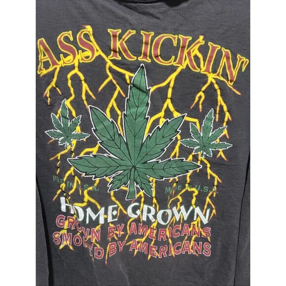 Vintage Harley Davidson Sweatshirt Ass Kickin’ Home Grown XL sweatshirt - Picture 2 of 8